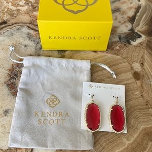 Kendra Scott Statement Earrings (Red)